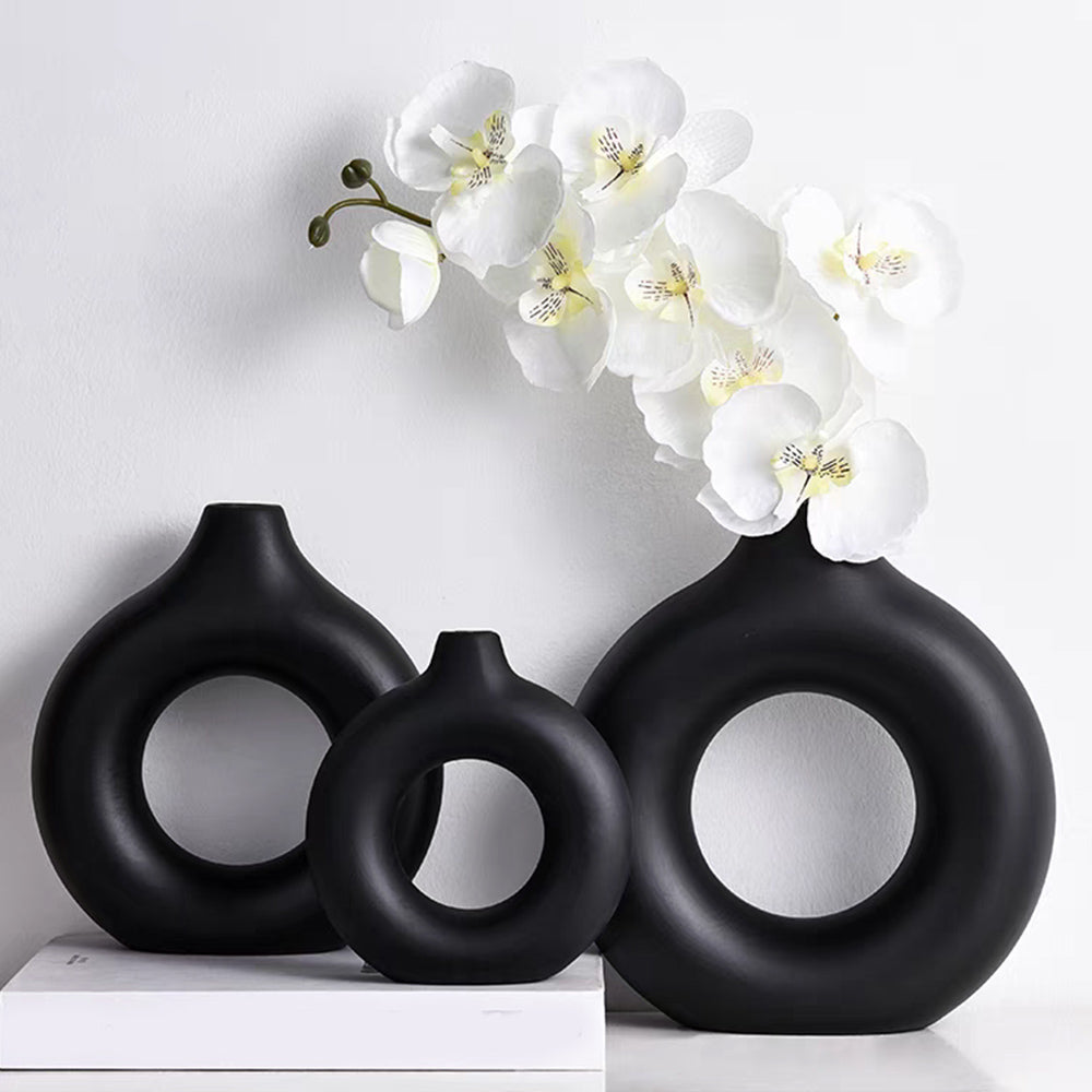 Black Oval Vase