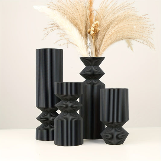 Black Vase Set