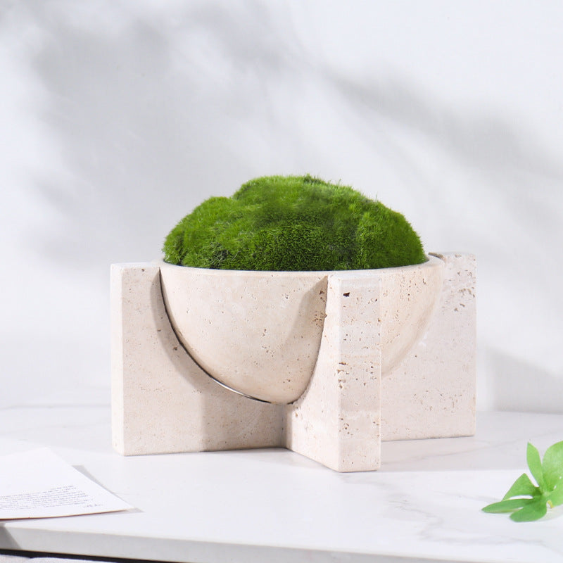 Natural Stone Flower Pot Set